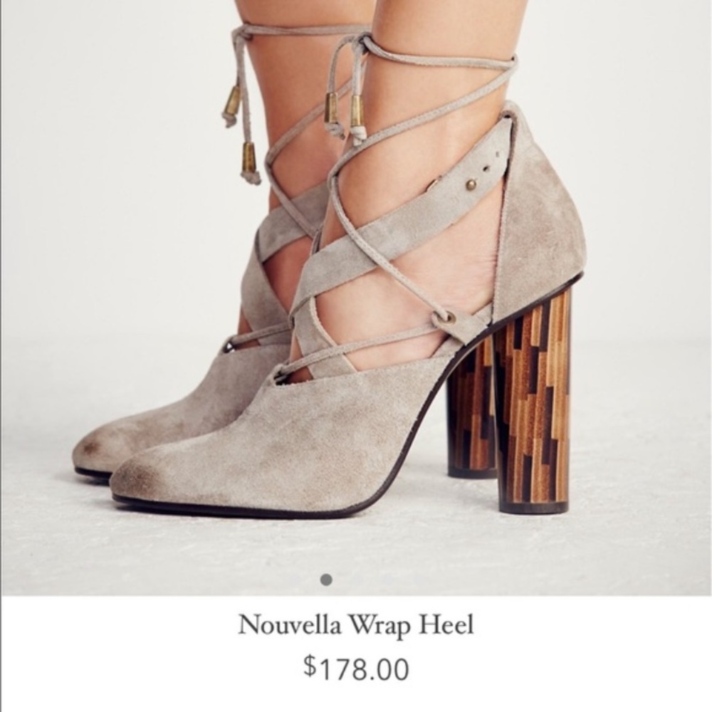 Free People Nouvella Wrap Suede Heels - Picture 11 of 11